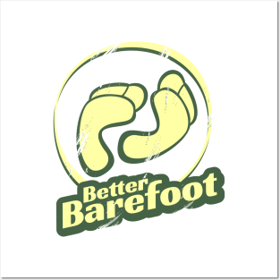 Better Barefoot - Faded Orange Posters and Art